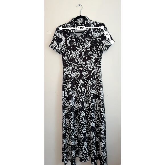 RACHEL COMEY FLORAL AXIL MIDI DRESS IN BLACK PRINT size 4 - Picture 8 of 14